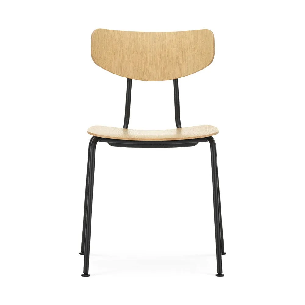 Vitra Moca Dining Chair Natural Oak Basic Dark Powder Coated Base 2