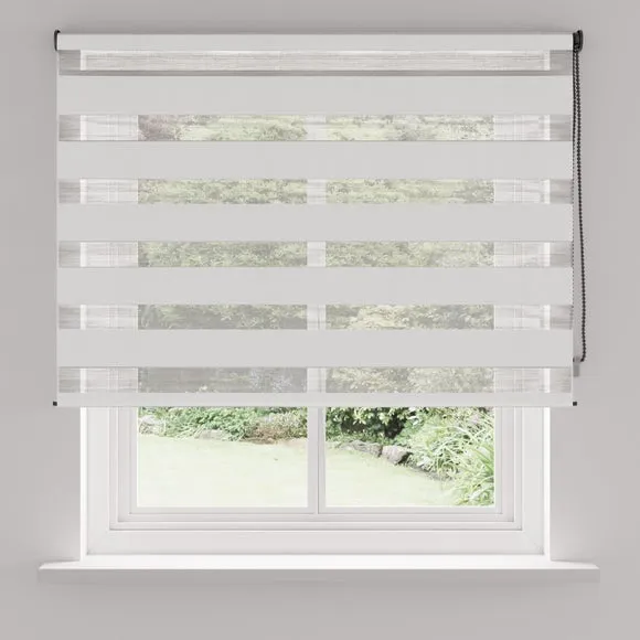 Room Darkening White Day and Night Roller Blind 4