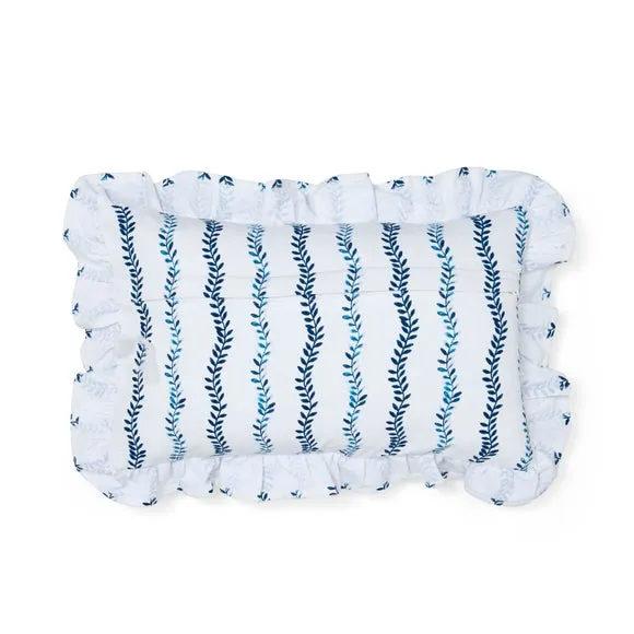 Trailing Leaves Frilled Rectangle Cushion Cover 4