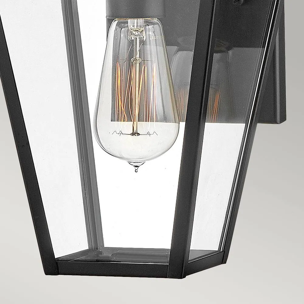 Netlighting Palma 1 Light Small Outdoor Wall Lantern Black IP44 3