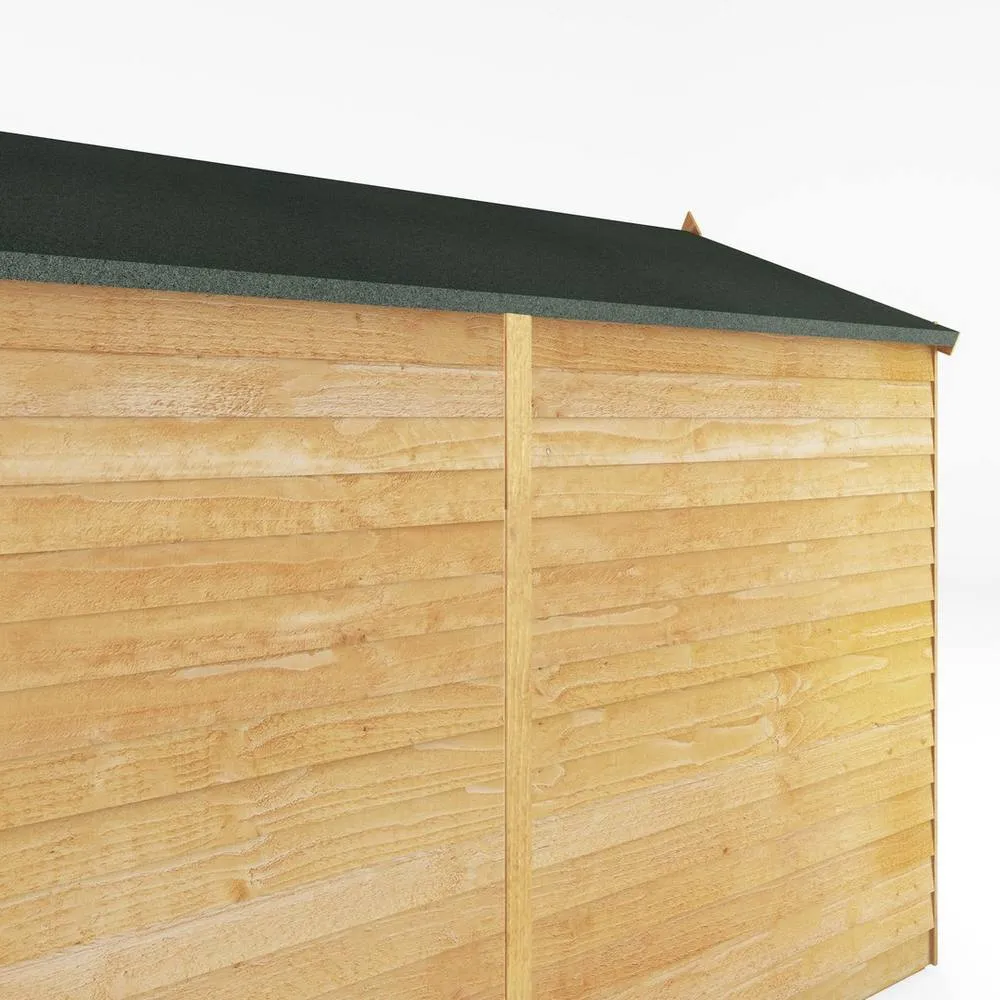 Mercia Double Door Overlap Apex Windowless Shed - L240.4 x W190.5 x H198.6 cm in Light Brown 5