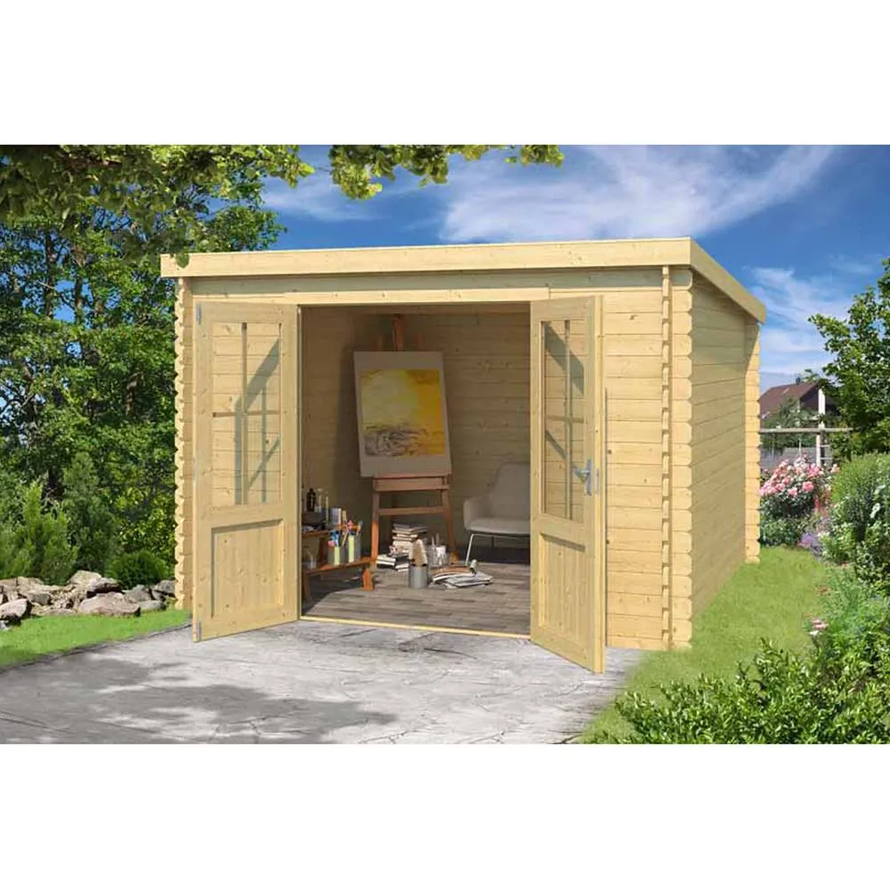 Lasita Maja Ltd Atlanta-Log Cabin, Garden Room, Home Office - L312xW258.7xH210.9 cm in Light Tan