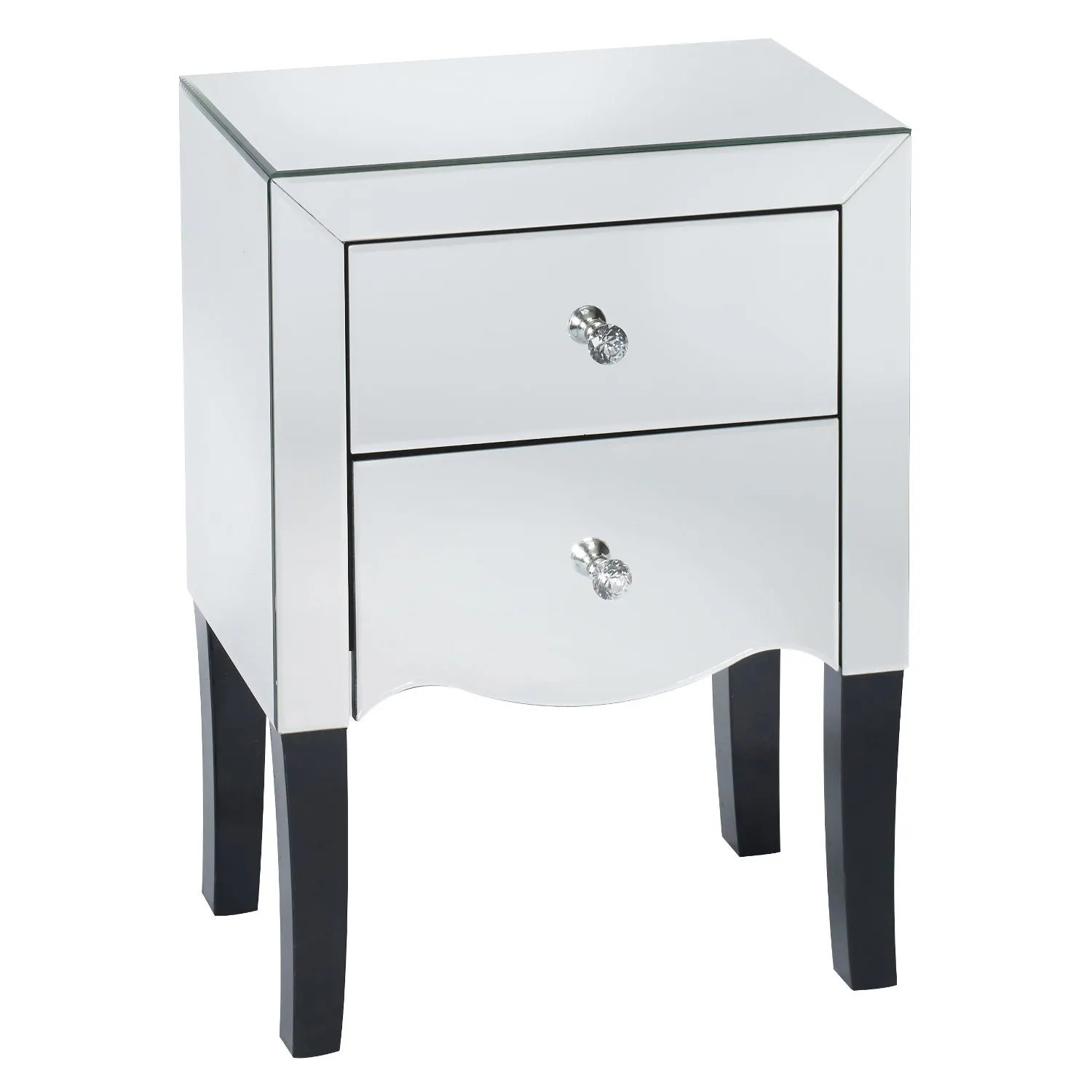 Valentina Silver Bedside Cabinet Silver
