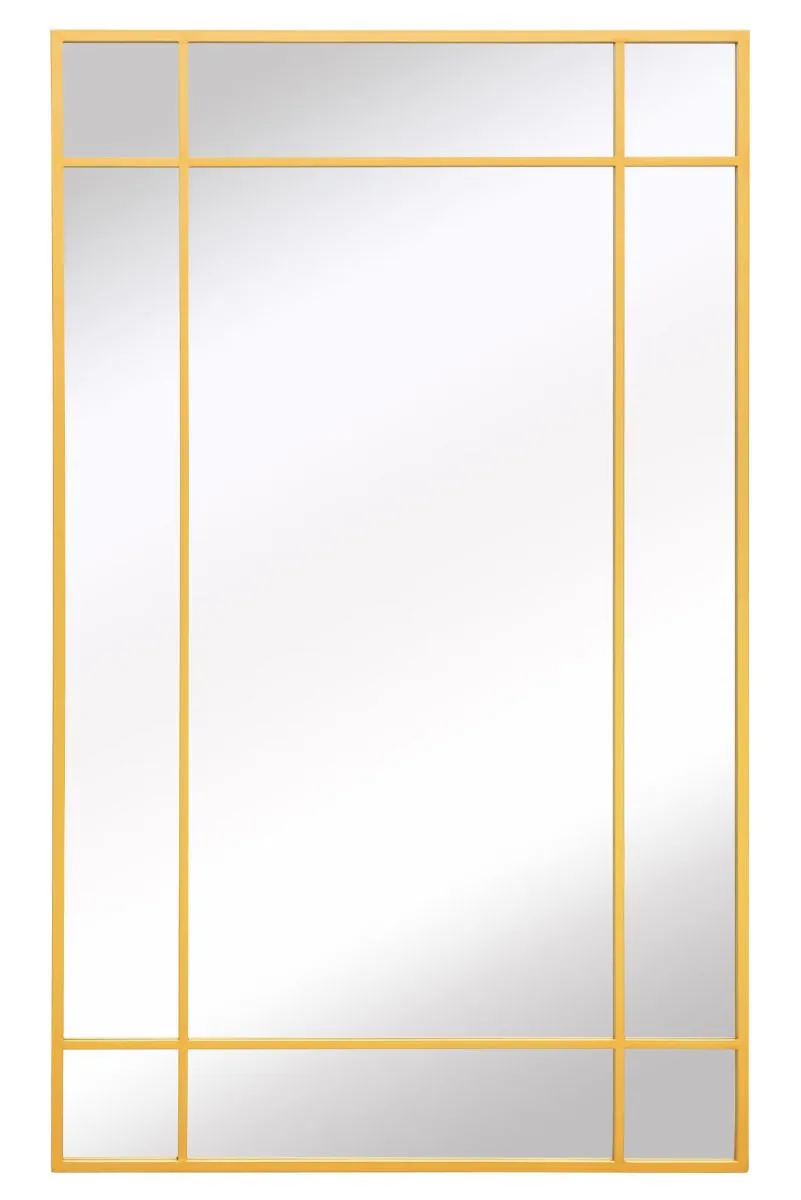 MirrorOutlet Gold Contemporary Wall & Leaner Garden Mirror 71"x 43" 180x110cm 3
