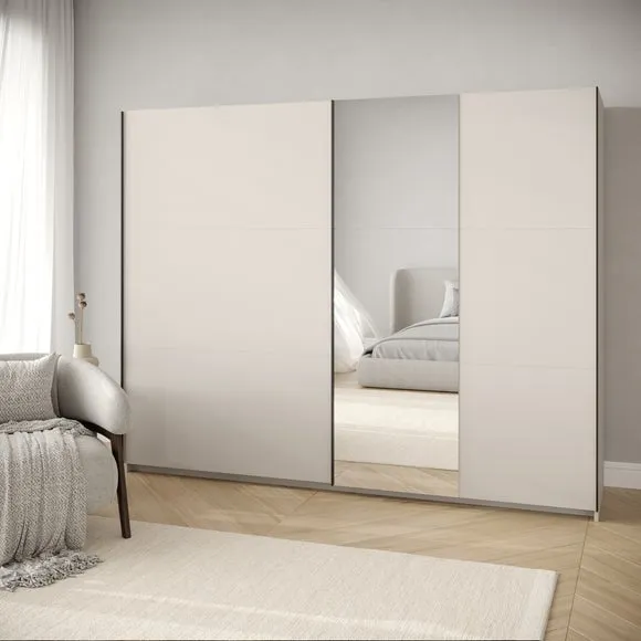 Ivan 228cm Sliding Wardrobe with 1 Mirror