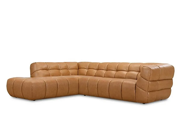 Mellow Leather Chaise End Corner Sofa - Sofas and Armchairs