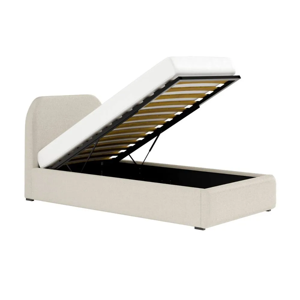 Flair Alba Single Ottoman Bed in Cream 5