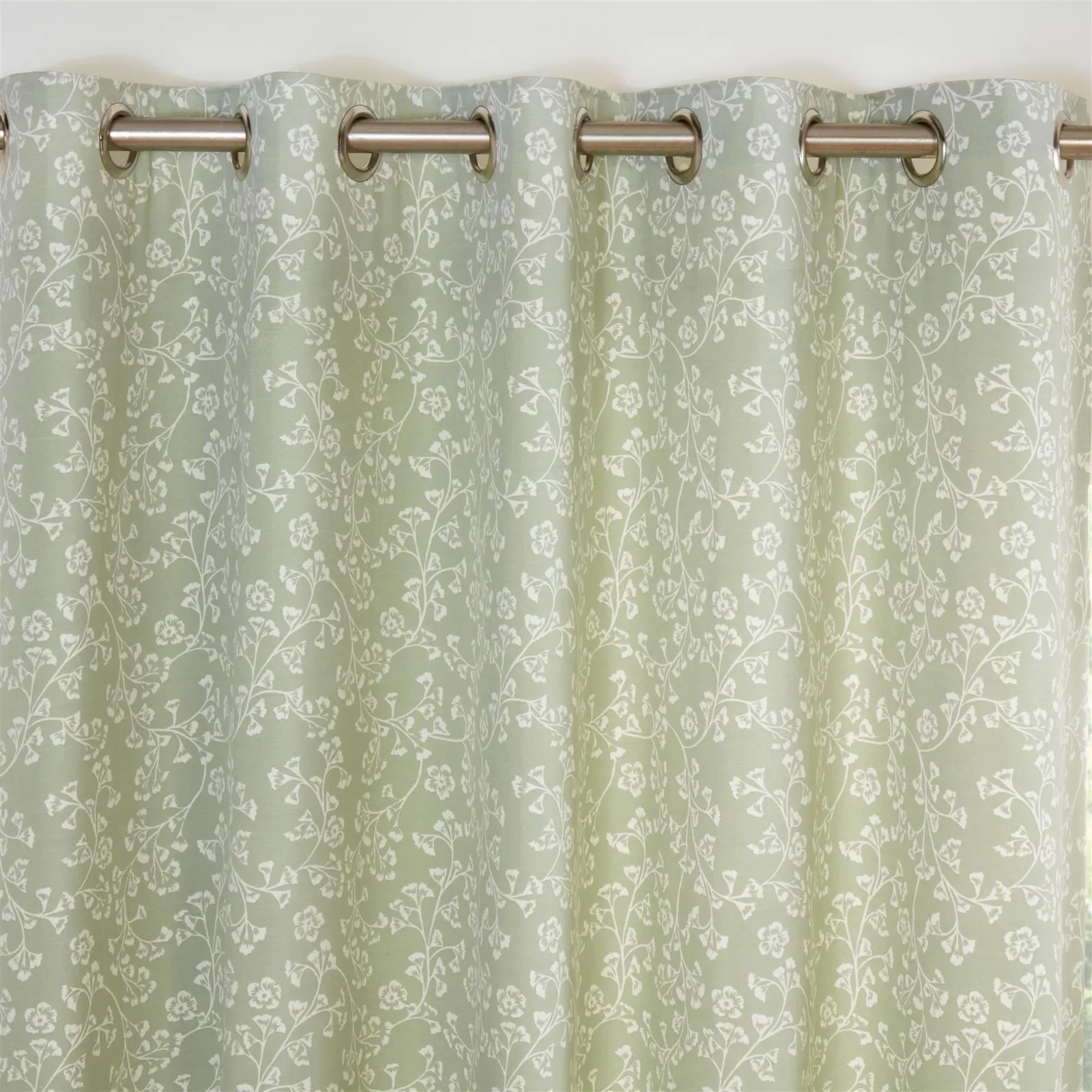 Sundour Sade Eyelet Curtains in Green 2