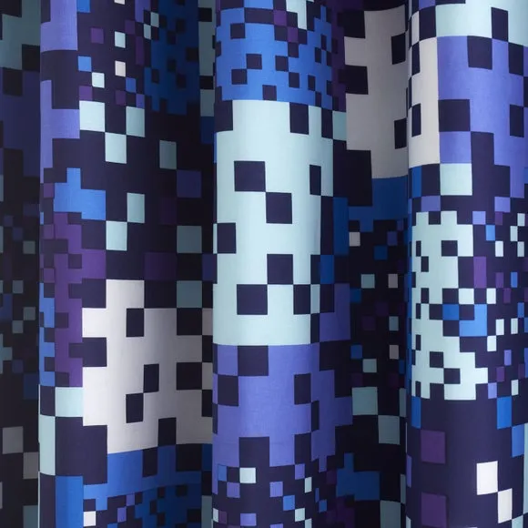 Pixel Blackout Eyelet Curtains 3