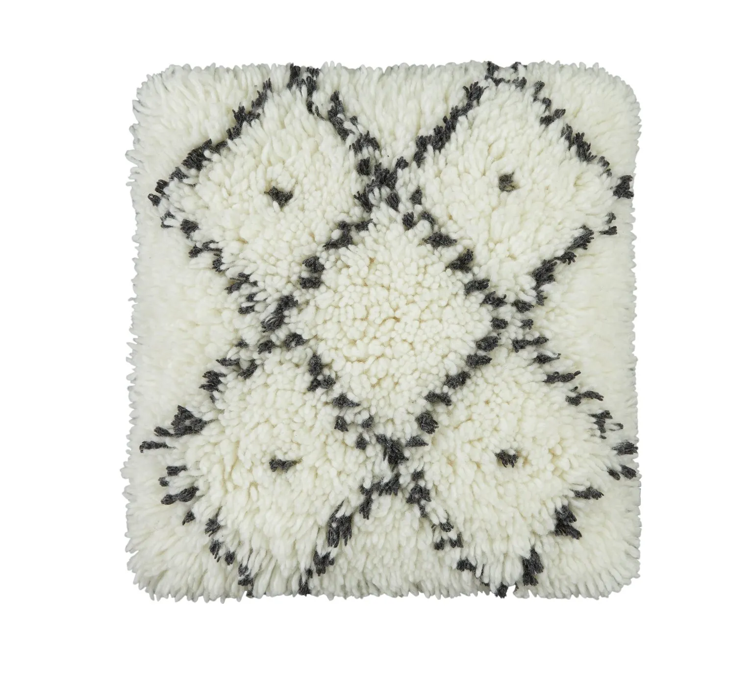 Habitat Berber Zig Zag Wool Cushion Cover - Cream - 50x50cm