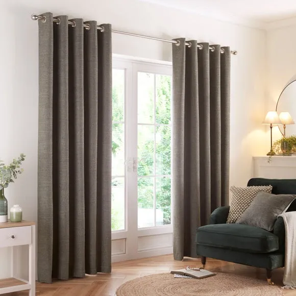 Churchgate Swithland Herringbone Eyelet Curtains (Blackout Available) 2