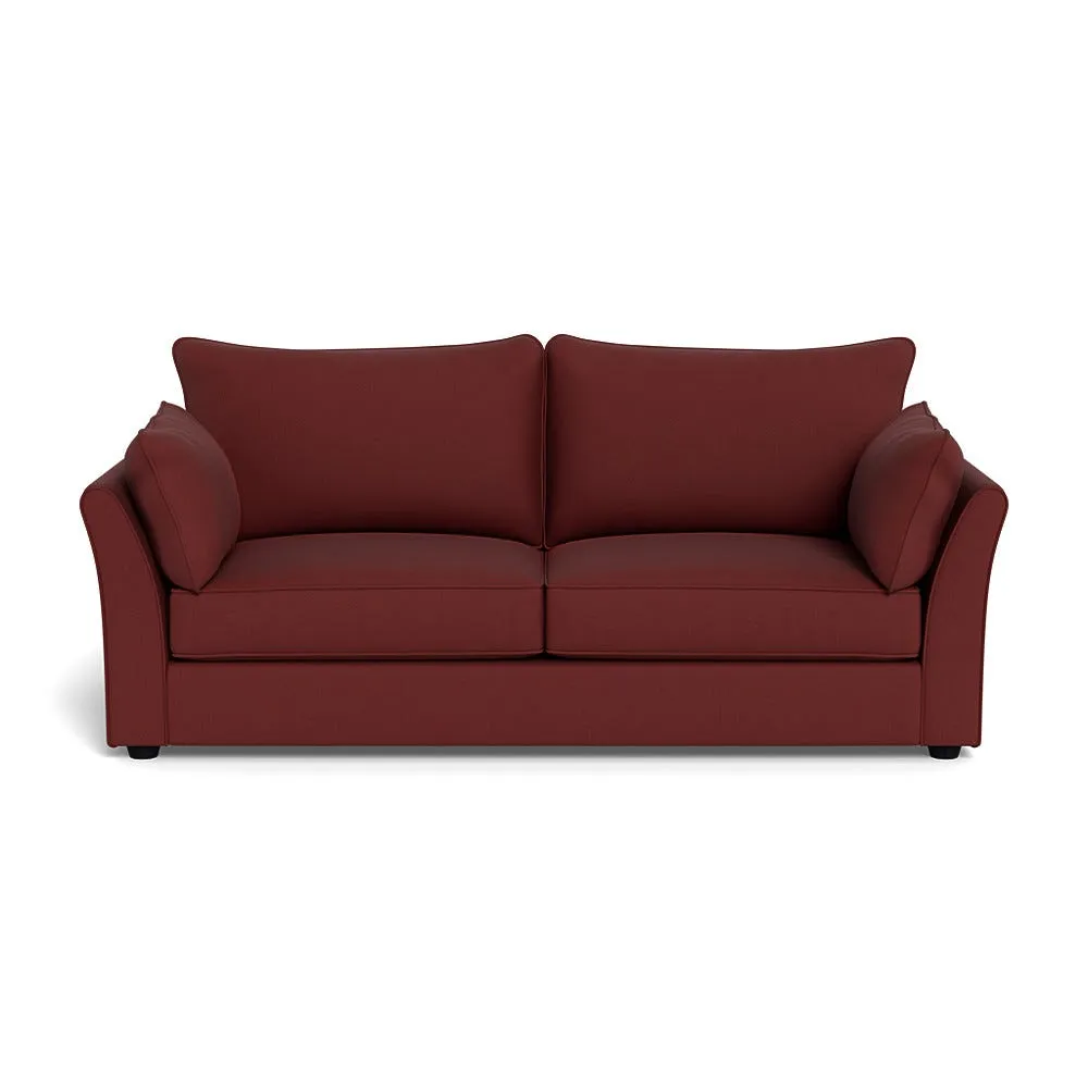 Heal's Tailor 4 Seater Sofa Capelo Linen-Cotton Etruscan Red Black Feet