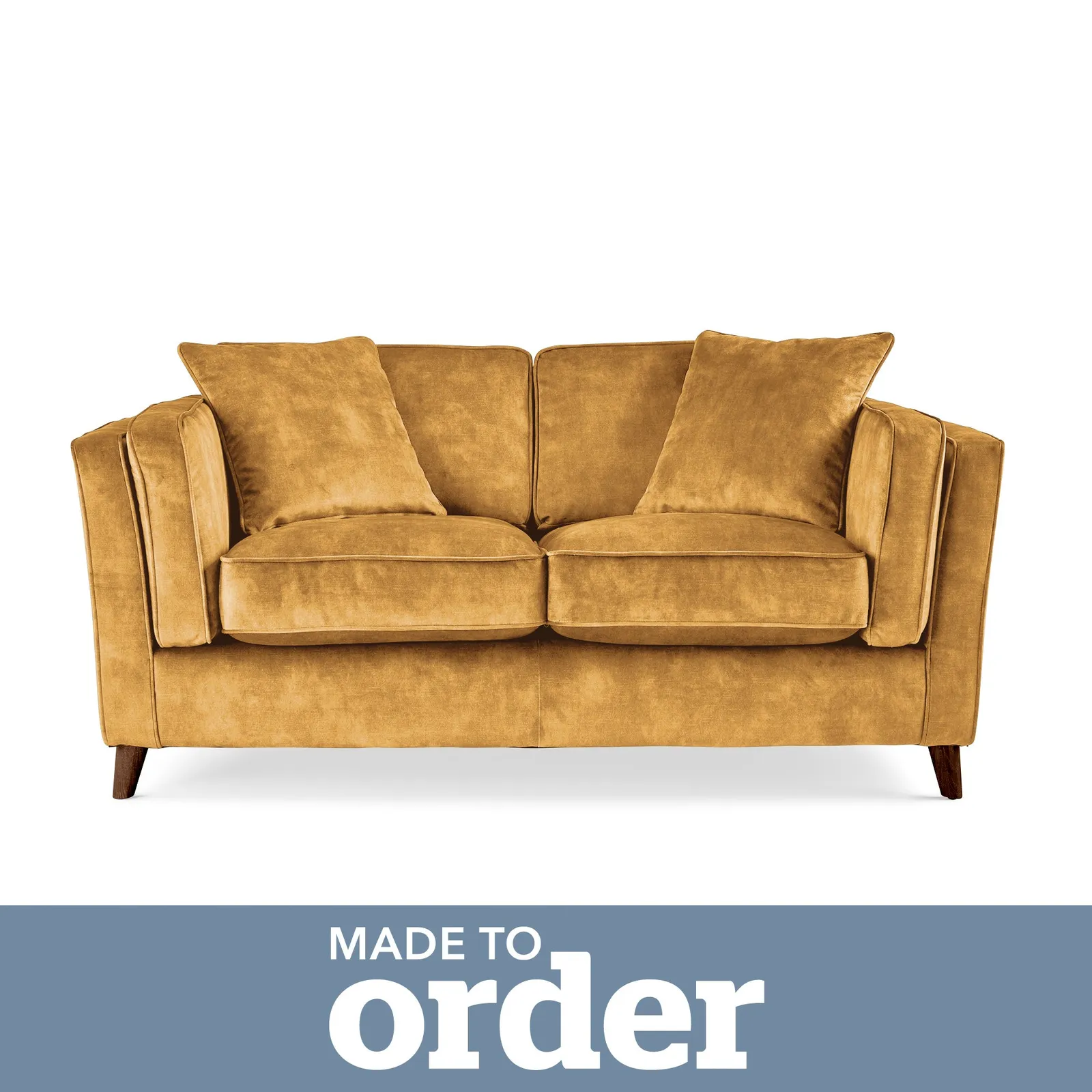 Arabella 2 Seater Sofa Slub Velvet Slub Velvet Mustard