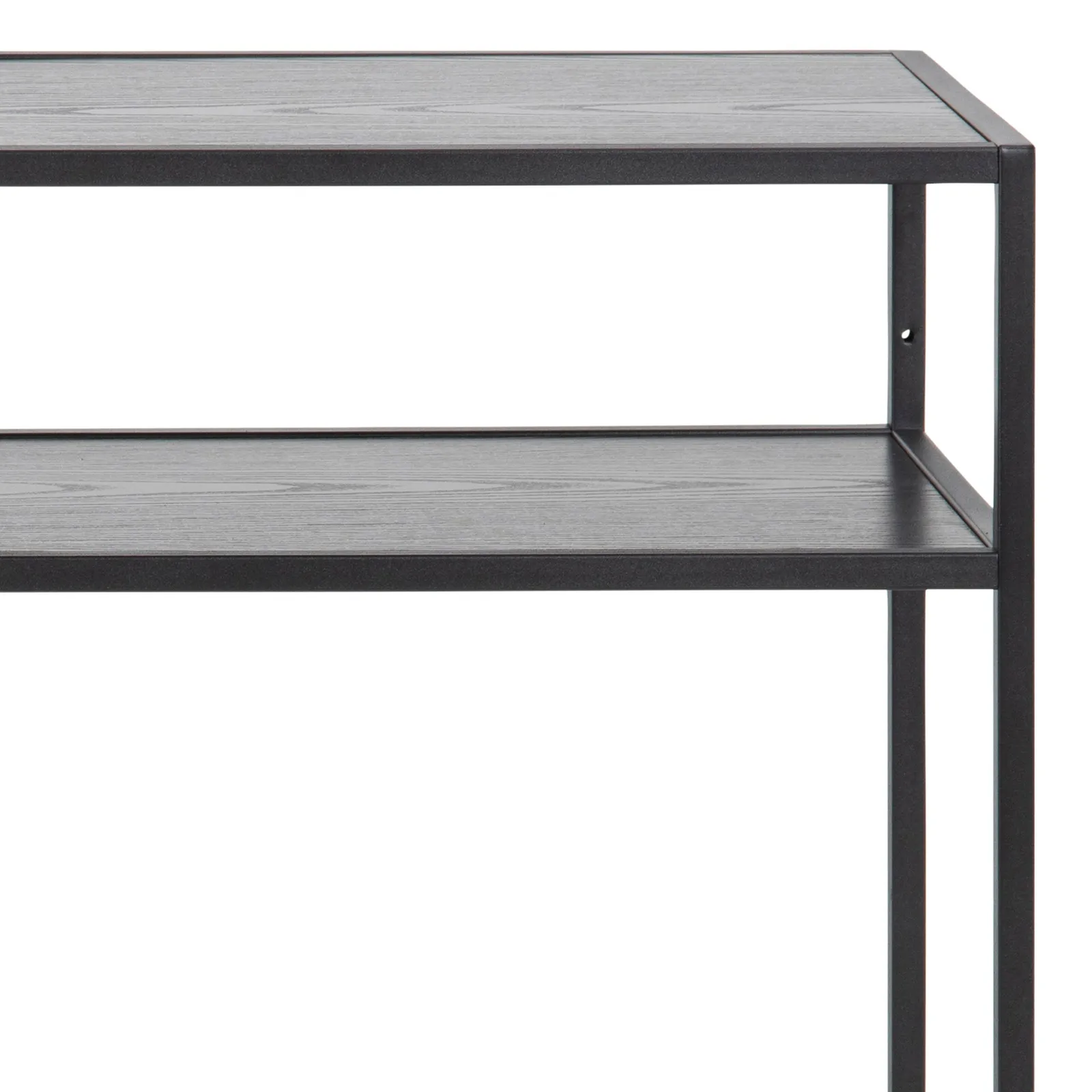 Furniture To Go Seaford Black Metal Console Table With Black Top 6