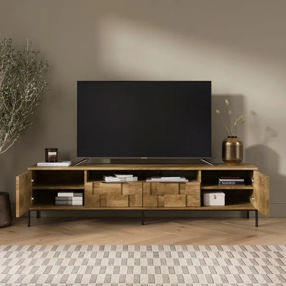 Watson Extra Wide TV Unit for TVs up to 80", Wood Effect 2