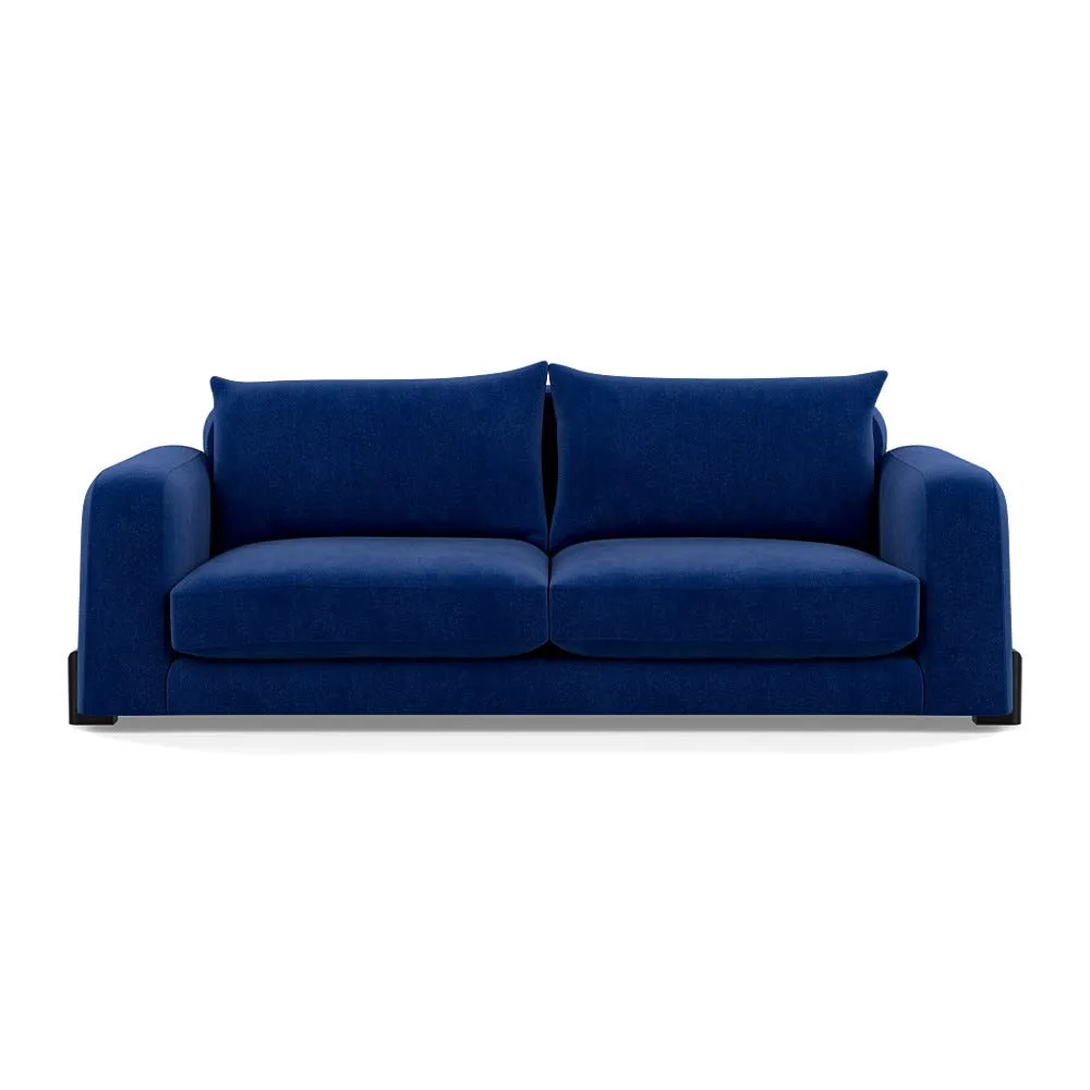 Heal's Nuvola 4 Seater Sofa Smart Luxe Velvet Azure Black Beech Feet 1
