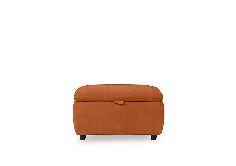Inca Fabric Storage Footstool - Dexter Pumpkin