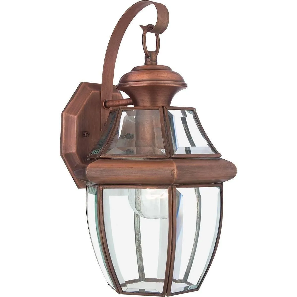 Netlighting Newbury 1 Light Medium Wall Lantern Aged Copper E27