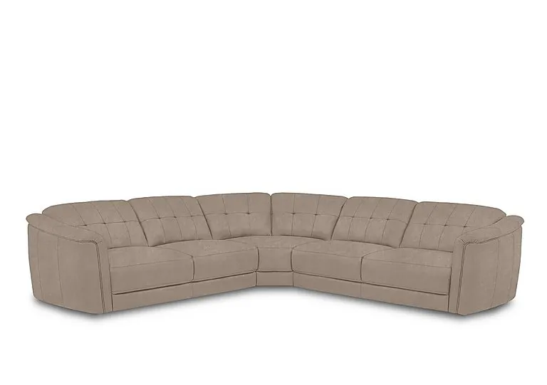 Monarch Large Fabric Corner Sofa - Manhattan Nutmeg