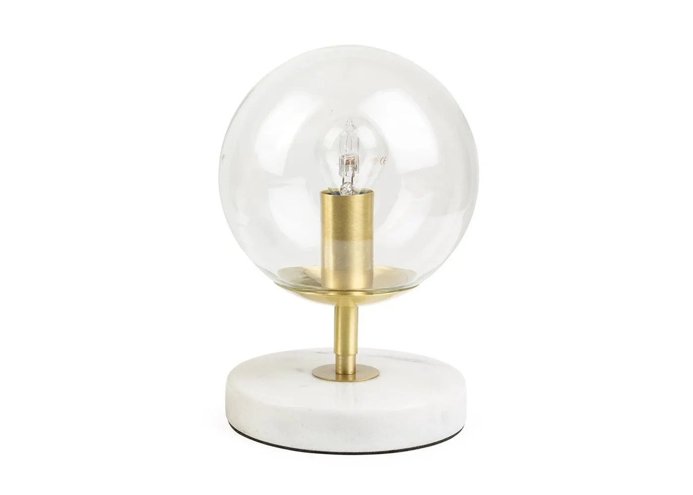Joule Table Lamp Clear and Antique Brass