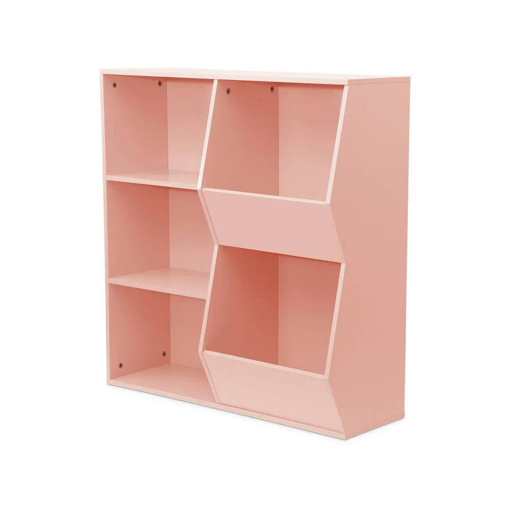 sweeek Children's storage unit, 3 shelves & 2 storage spaces in Pink 6