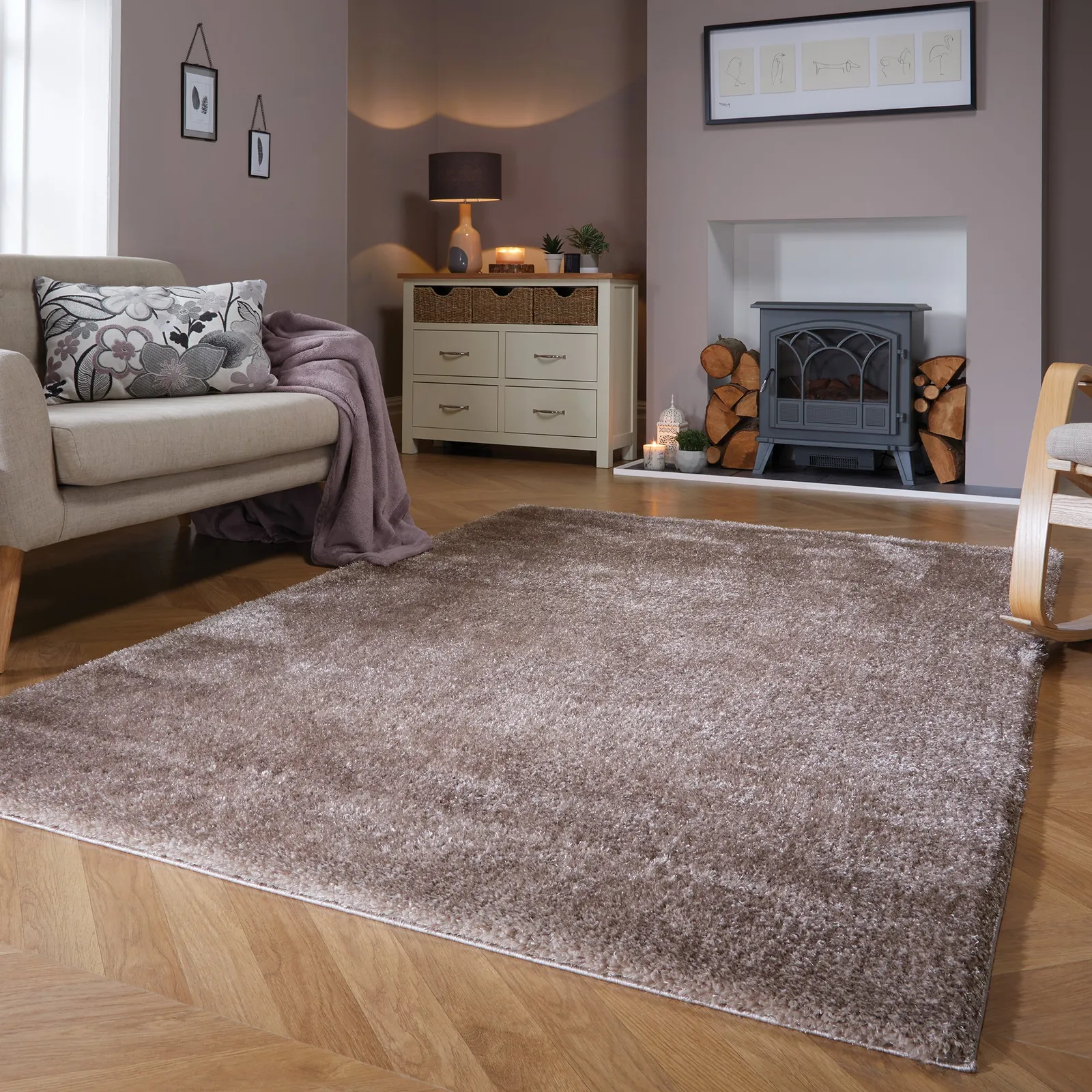 Velvet Rug Brown