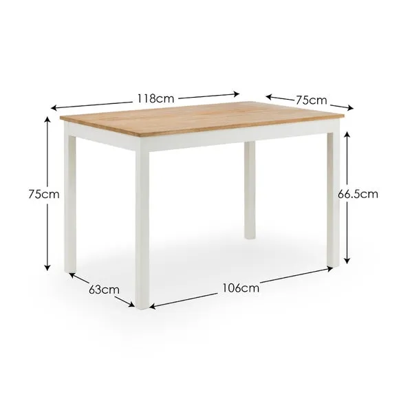 Coxmoor 4 Seater Rectangular Dining Table with 2 Dining Benches 2
