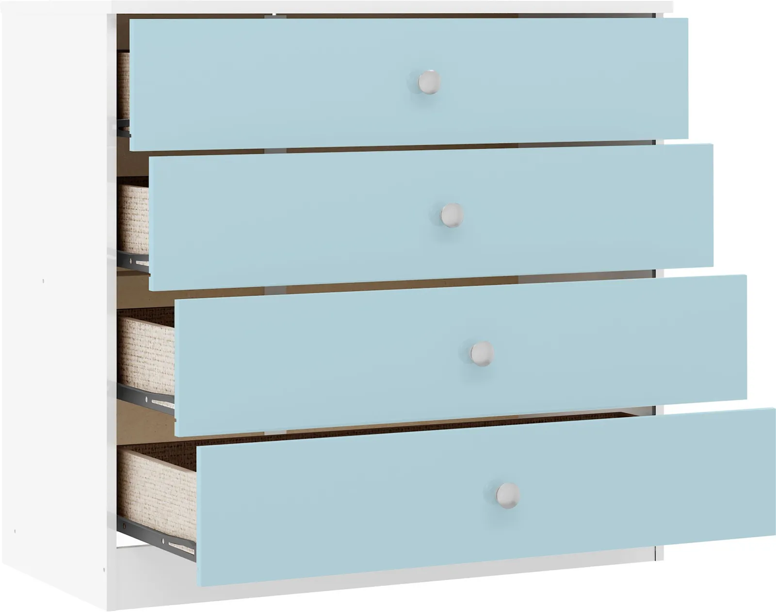 Seconique Denver 4 Drawer Chest in Blue 4
