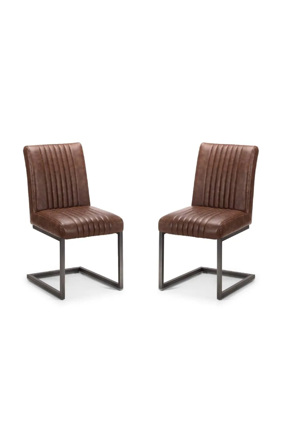 Julian Bowen Brooklyn Upholstered Dining Chair (Set of 2) in Brown 3
