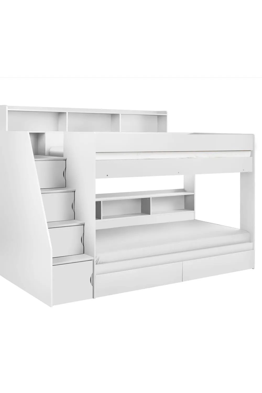 Julian Bowen Camelot Staircase Bunk Bed in White 3