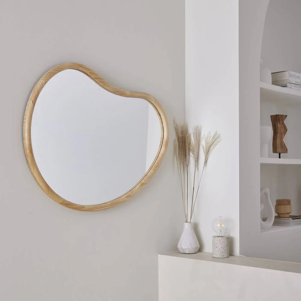 sweeek 95cm wooden mirror in Beige 4