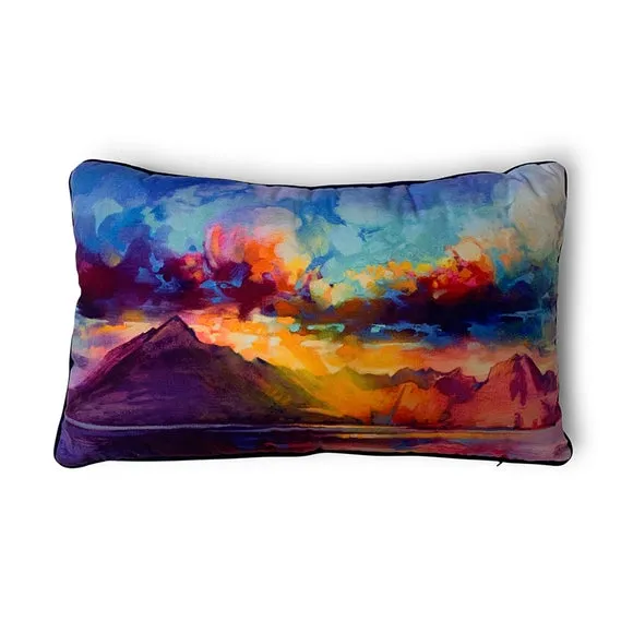 The Art Group Scott Naismith Cuillins Ridge Velvet Rectangle Cushion 2