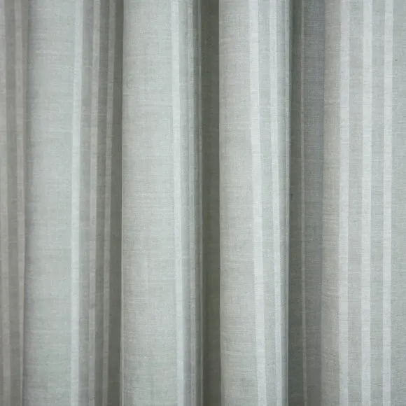 Harley Stripe Polycotton Blackout Eyelet Curtains 3