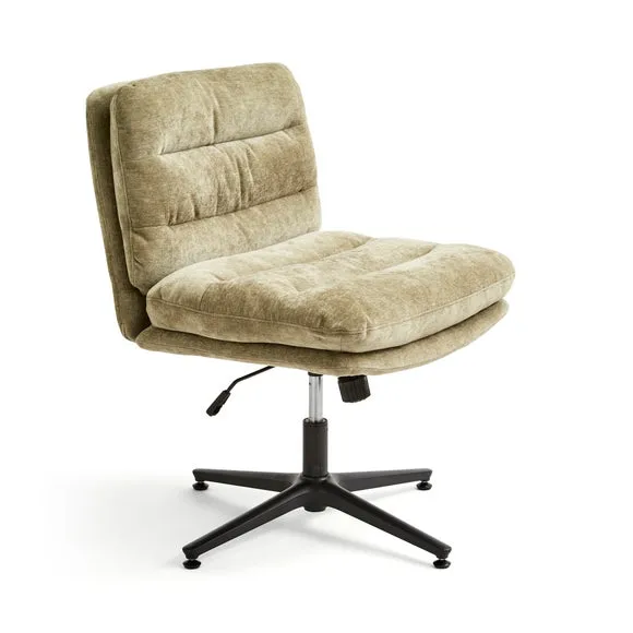 Bertha Chenille Wide Criss Cross Office Chair 4
