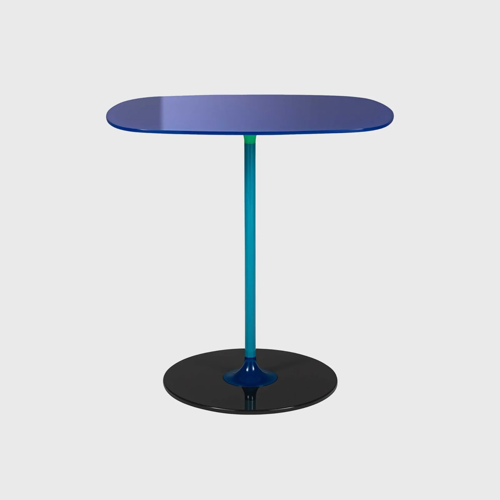 Kartell Thierry Side Table 33X50X50 Blue Glass | Barker & Stonehouse