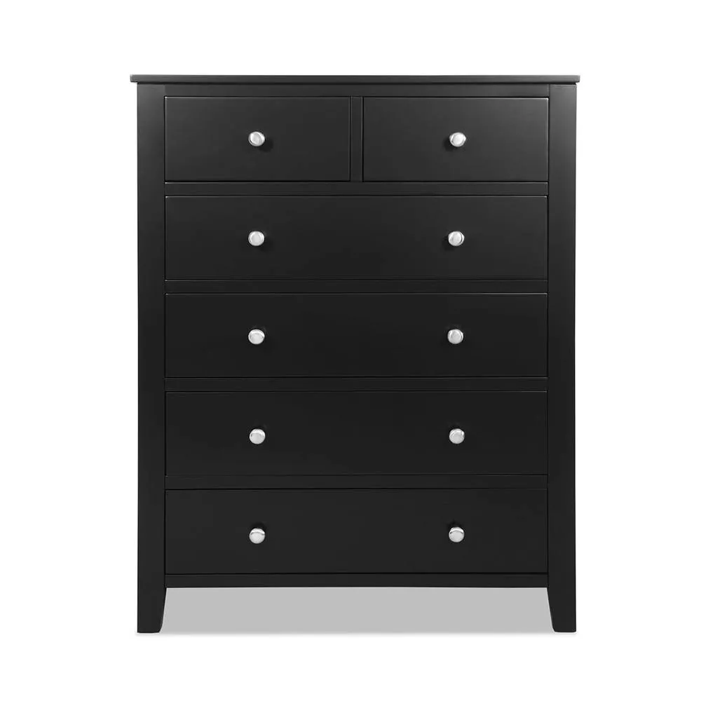 Statement Furniture Brooklyn 2 Over 4 Chest of Drawers in Black 3