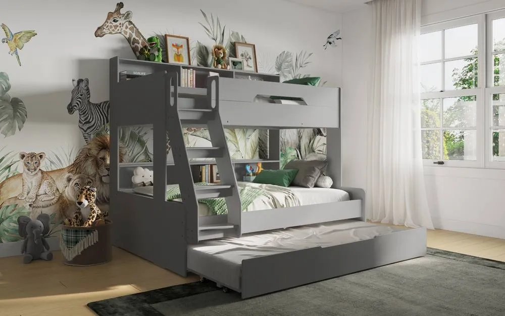 Flair Interstellar Triple Bunk Bed in Grey 6