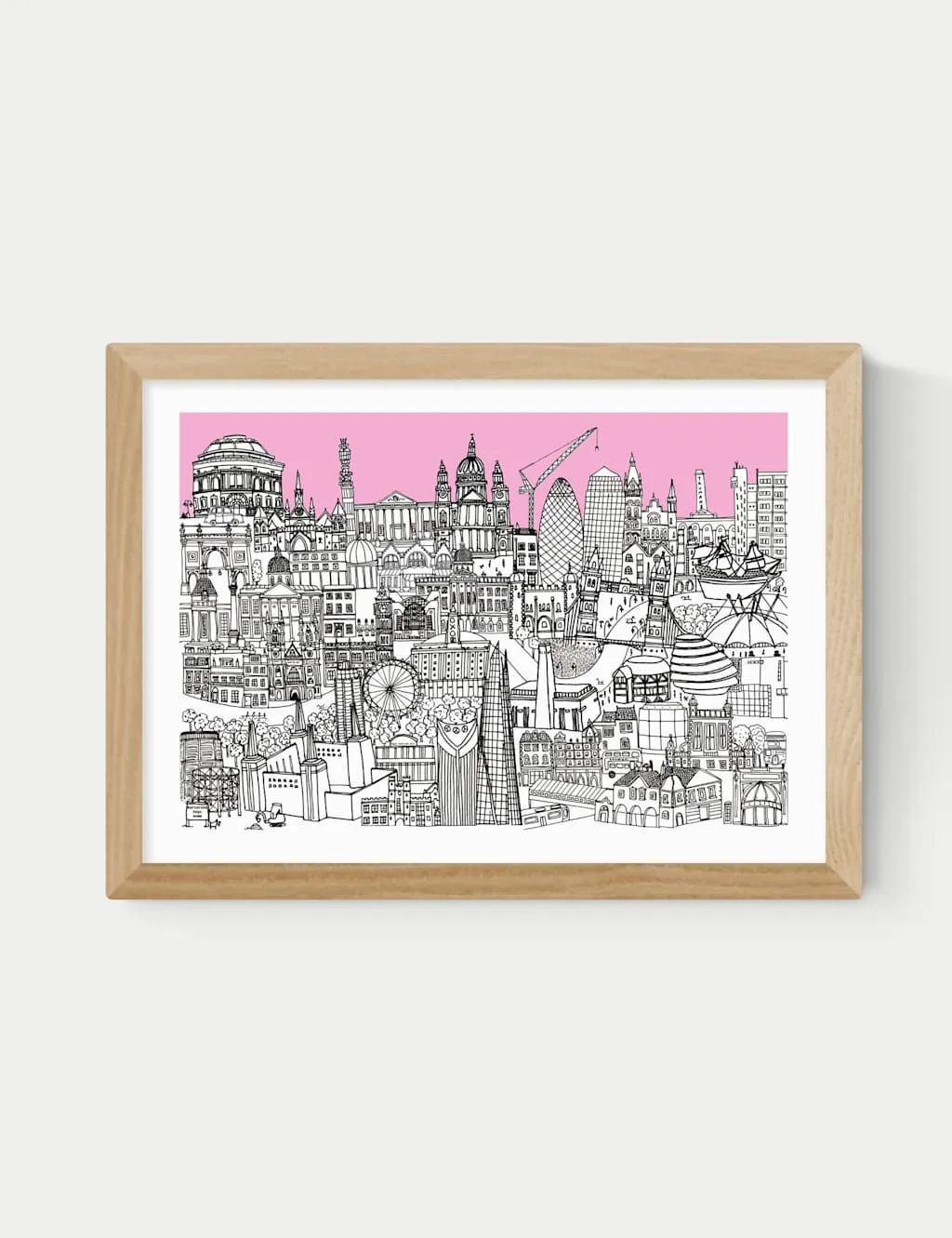 East End Prints London Jungle Framed Art Print Natural