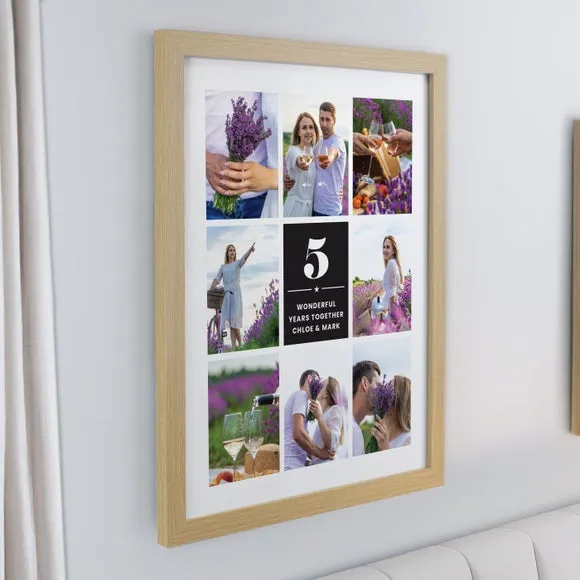 Personalised Big Number Multi Photo Poster Frame 3
