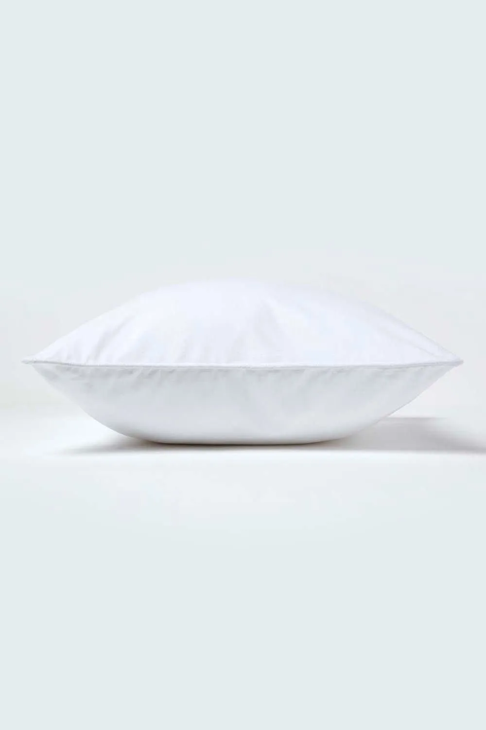 Homescapes Cotton Plain Cushion Cover in White 2