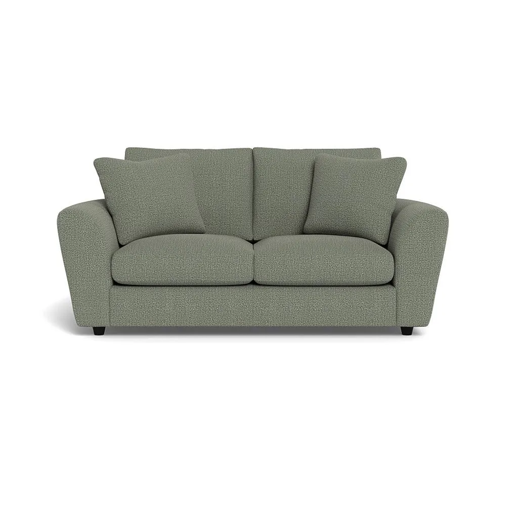 Heal's Snooze 3 Seater Sofa Boucle Tweed Lapis Black Feet 1