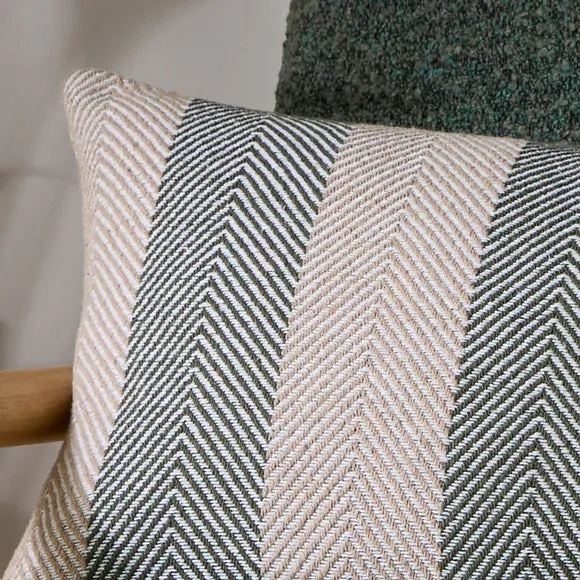 Jenson Herringbone Stripe Rectangle Cushion 2