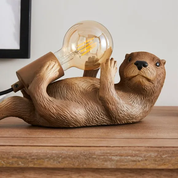 Ottelie the Otter Resin Table Lamp 3