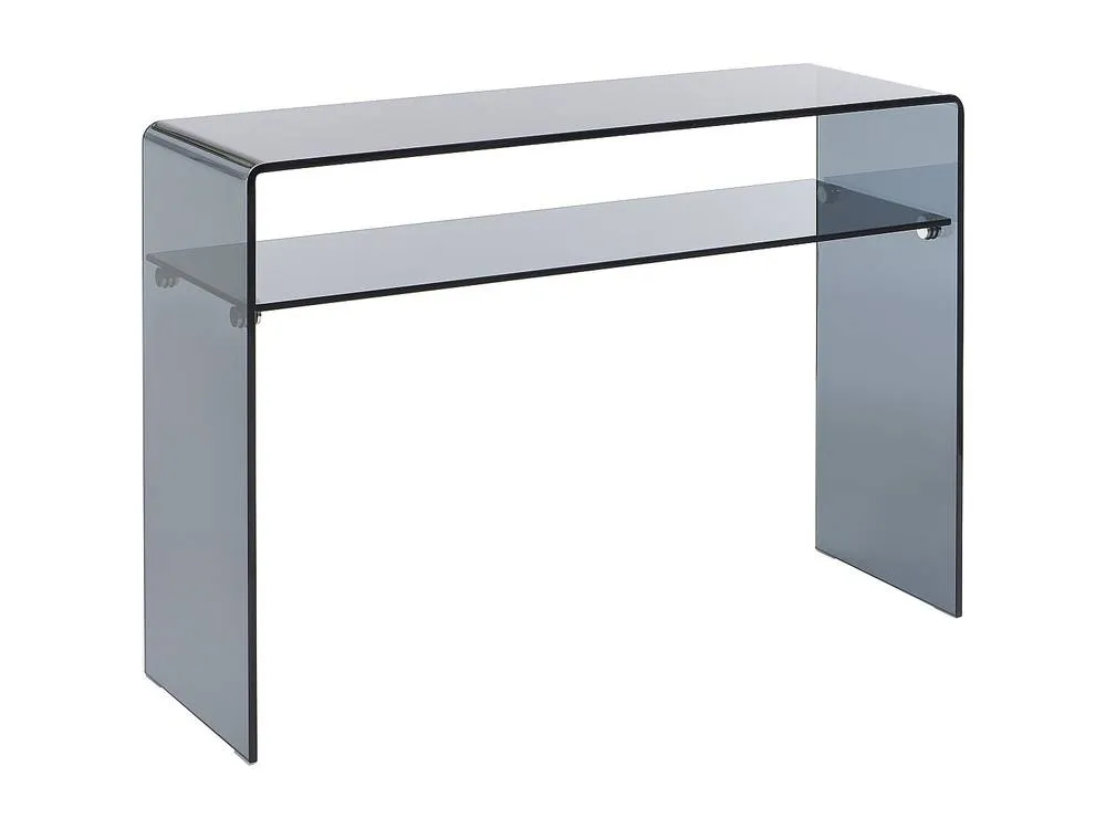 Vente-unique Console Table With 1 Tempered Glass Niche - Anthracite - STILEOS in Dark Grey 5