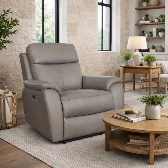 Aspire Kingsmere Leather Power Recliner Armchair