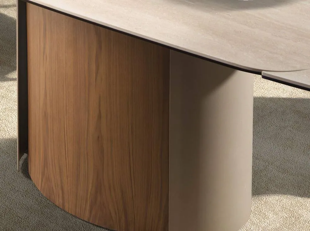 Angel Cerda Extendable Dining Table 180270 cm Sand Porcelain in Light Sand 5
