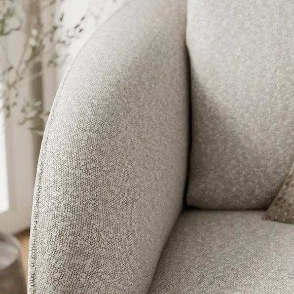 Wren Two Tone Boucle Swivel Chair 3