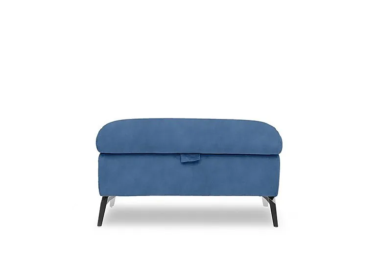 Jude Fabric Storage Footstool - Dexter Wave