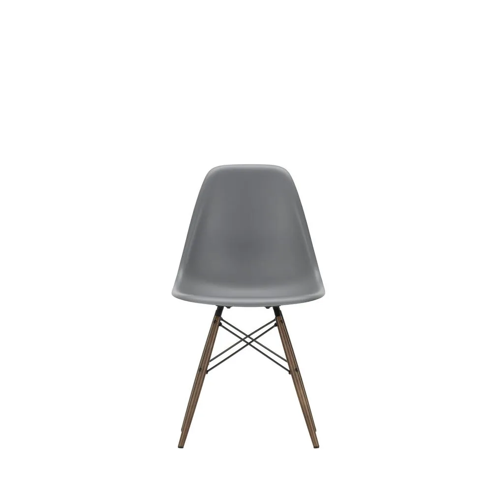 Vitra Eames DSW Side Chair New Height Granite Grey Dark Maple Base 3