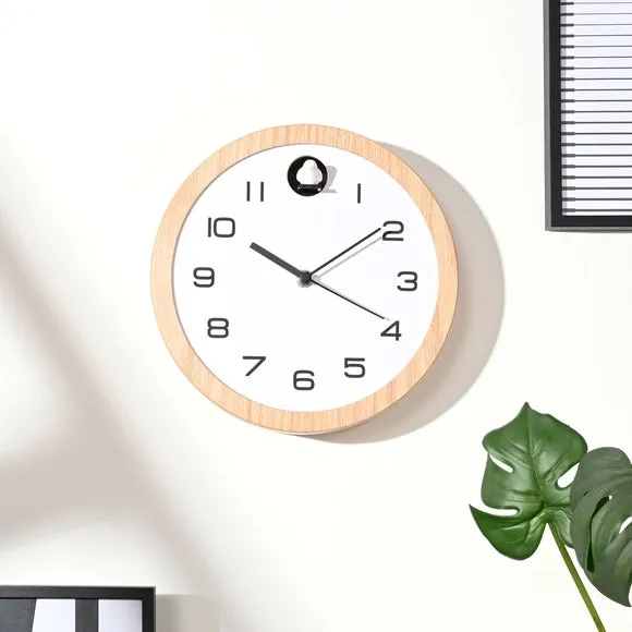 Interval Modern Round Cuckoo Wall Clock